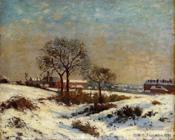  Schnee Kunst - Landschaft unter oberem Schnee Norwood 1871 Camille Pissarro